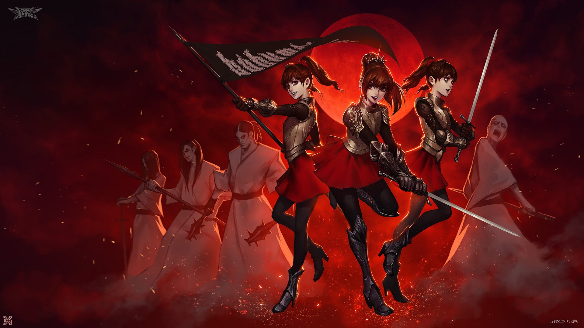 Download Moa Kikuchi Yui Mizuno Suzuka Nakamoto Music Babymetal HD Wallpaper