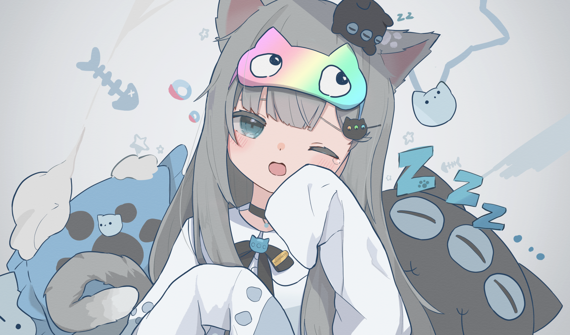 Download Nachoneko Anime Virtual Youtuber HD Wallpaper