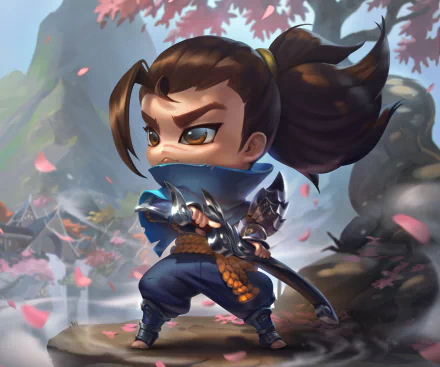  Chibi Yasuo - Tacticians Splash Art by Fortune K