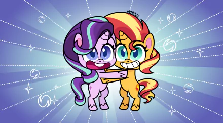 Starlight Glimmer Sunset Shimmer TV Show My Little Pony: Pony Life HD Desktop Wallpaper | Background Image