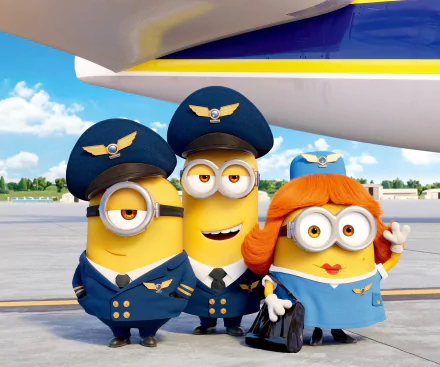 Stuart (Minions) Kevin (Minions) Bob (Minions) movie Minions: The Rise of Gru HD Desktop Wallpaper | Background Image