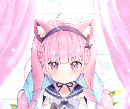 hololive Minato Aqua Anime Virtual Youtuber HD Desktop Wallpaper | Background Image