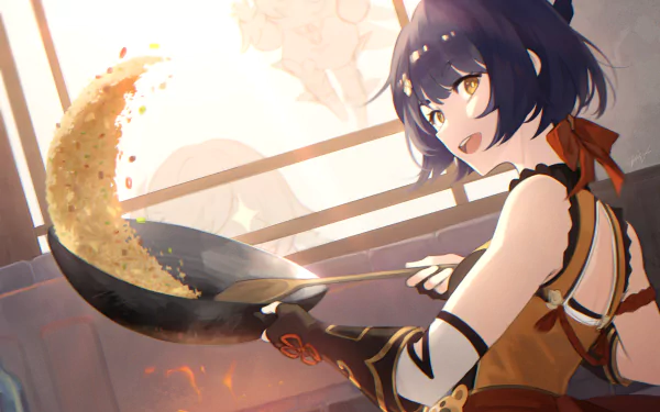Xiangling (Genshin Impact) video game Genshin Impact HD Desktop Wallpaper | Background Image