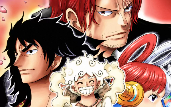 Kozuki Momonosuke Gear 5 (One Piece) Shanks (One Piece) Uta (One Piece) Monkey D. Luffy Anime One Piece HD Desktop Wallpaper | Background Image