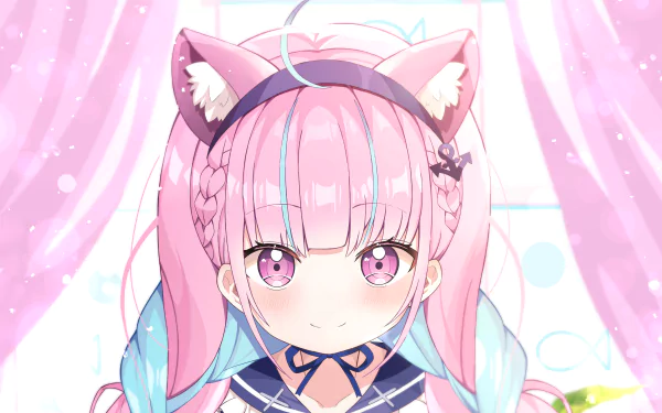 hololive Minato Aqua Anime Virtual Youtuber HD Desktop Wallpaper | Background Image