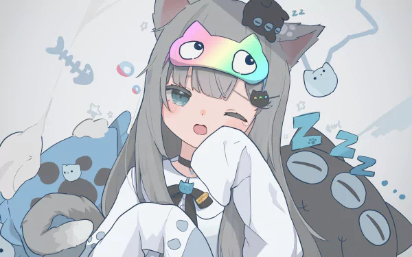 Nachoneko Anime Virtual Youtuber HD Desktop Wallpaper | Background Image