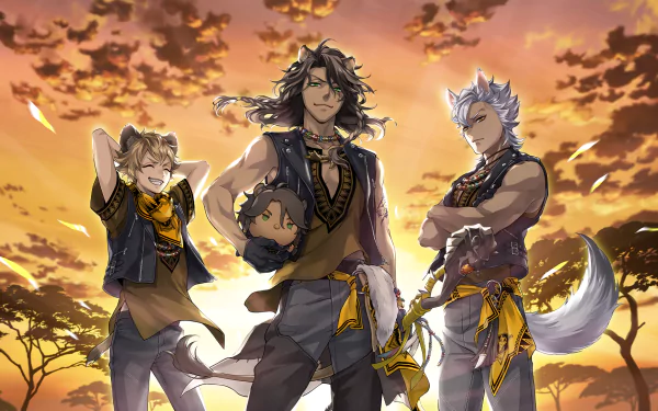 Ruggie Bucchi Leona Kingscholar Jack Howl video game Twisted Wonderland HD Desktop Wallpaper | Background Image