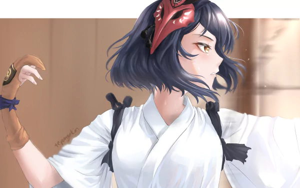 Kujou Sara video game Genshin Impact HD Desktop Wallpaper | Background Image