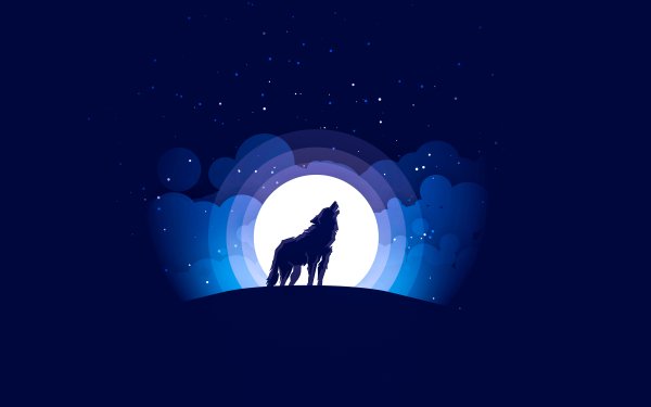 Artistic Illustrator Moon Wolf Wolf Moon Illustrator Wallpaper HD Wallpaper | Background Image