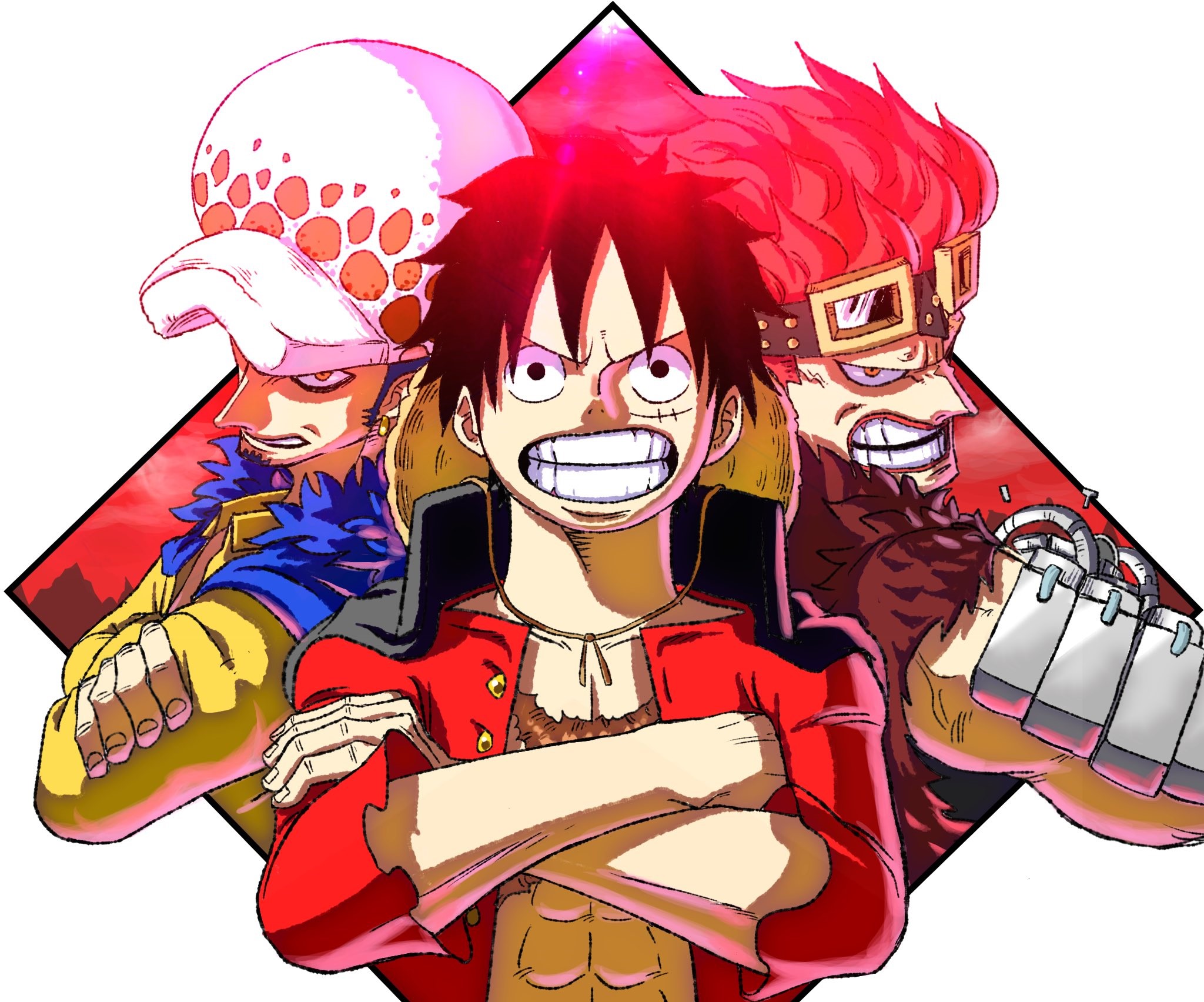 Download Monkey D Luffy Eustass Kid Anime One Piece HD Wallpaper By Download Monkey D Luffy Eustass Kid Anime One Piece HD Wallpaper By