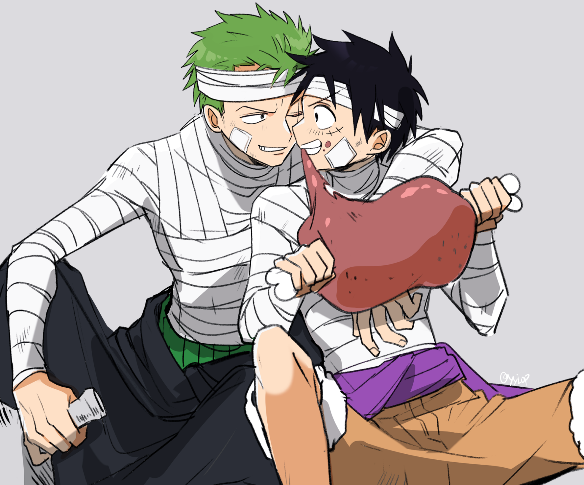 Download Monkey D. Luffy Roronoa Zoro Anime One Piece HD Wallpaper by yayoi