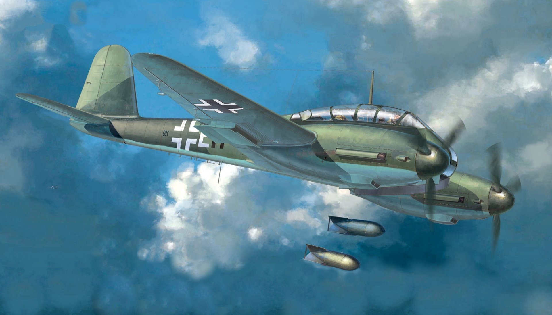 Download Luftwaffe Military Messerschmitt Me 410 Hornisse HD Wallpaper