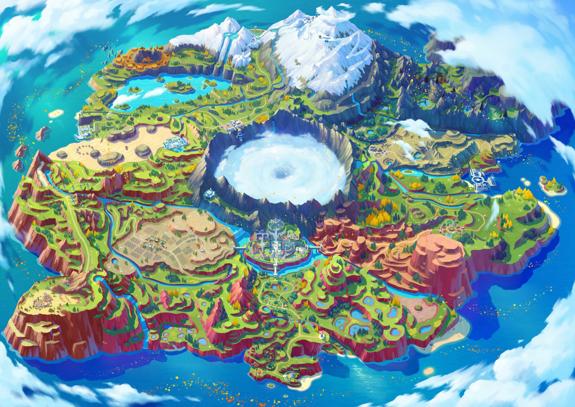 Pokemon Dream World 3D Island Layering Wallpaper by stgiga on