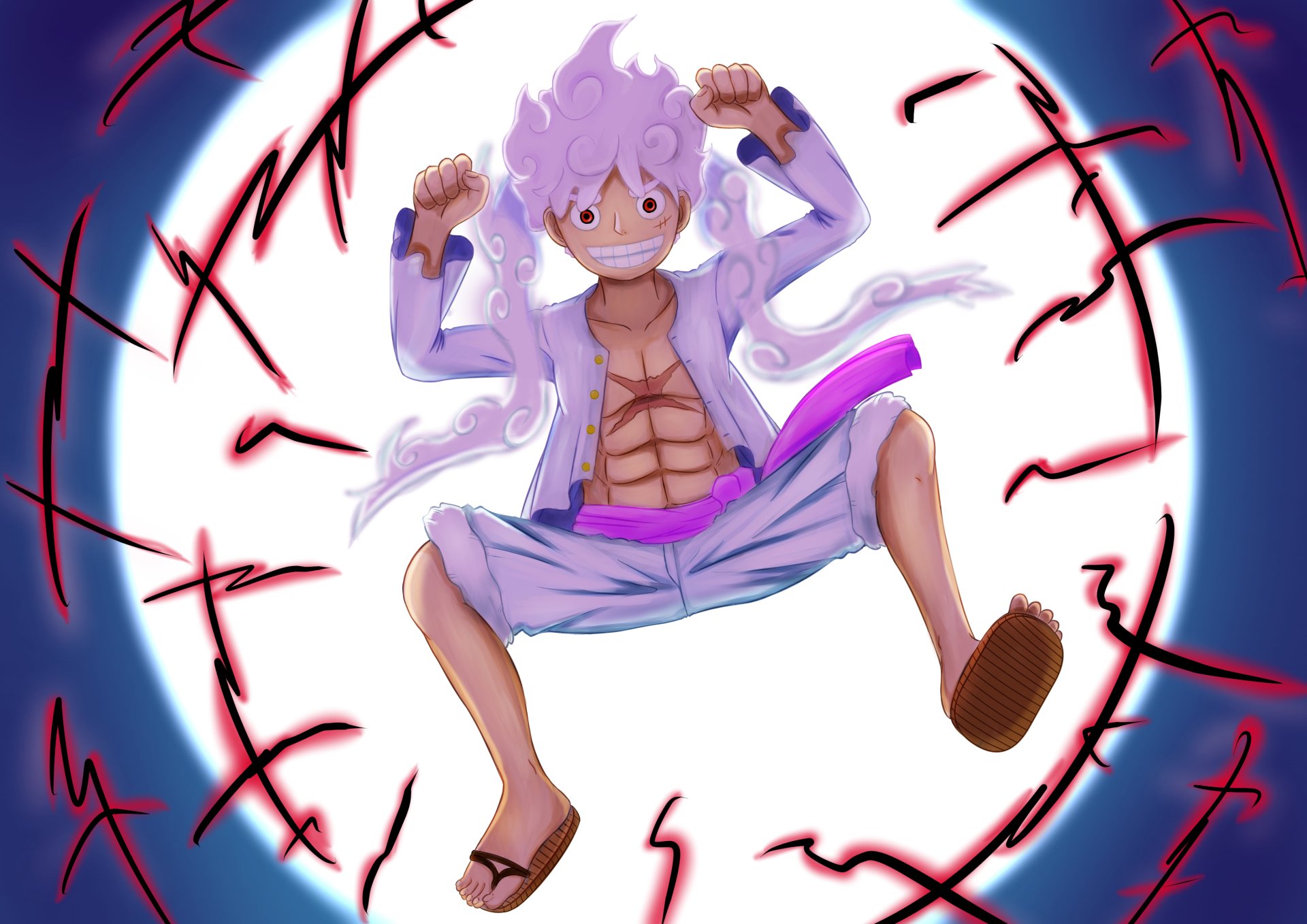 Download Gear 5 (One Piece) Monkey D. Luffy Anime One Piece 4k Ultra HD Wallpaper by RAKKO