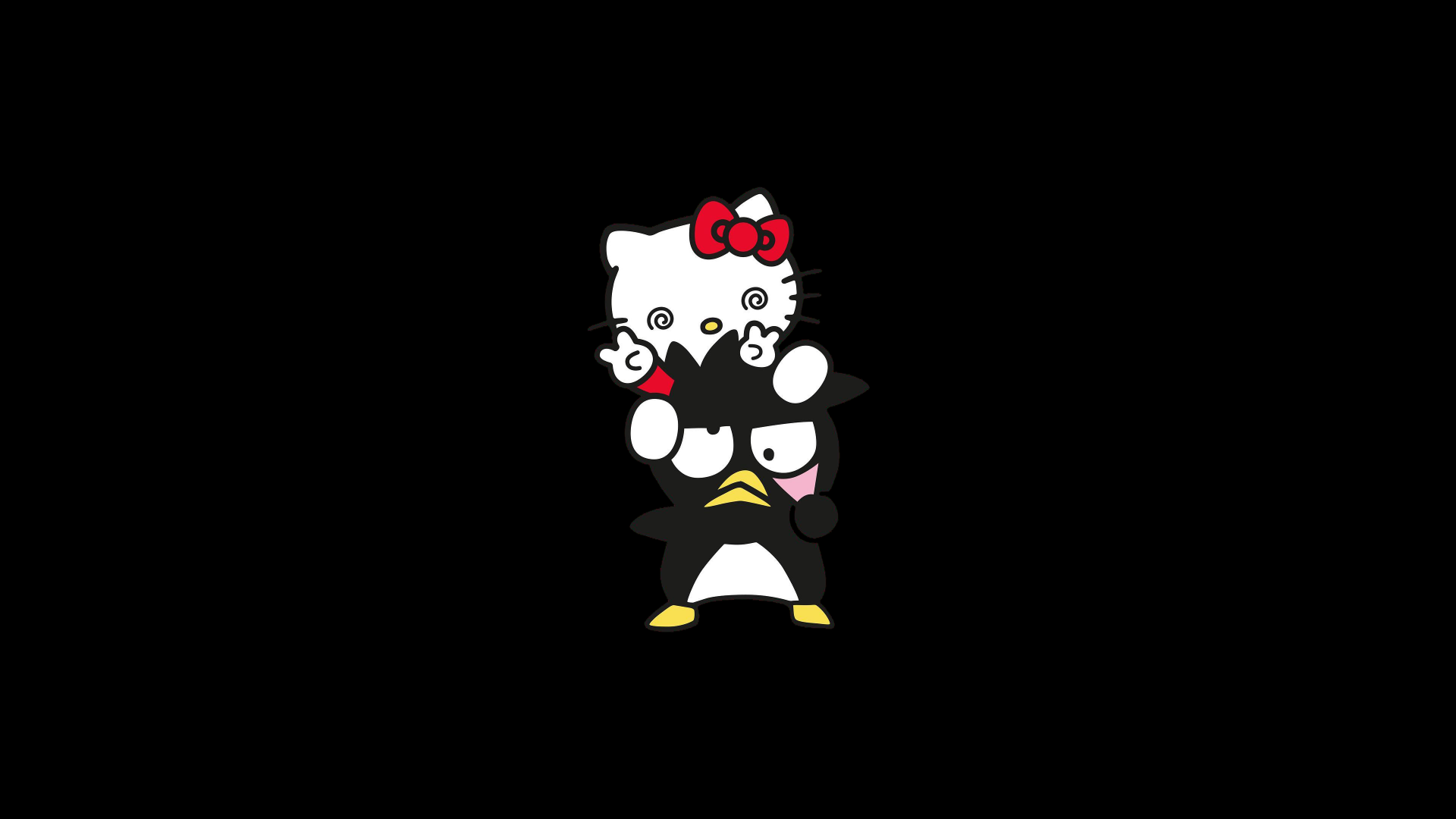 Kuromi  Hello Kitty  Black Background Wallpaper Download  MobCup