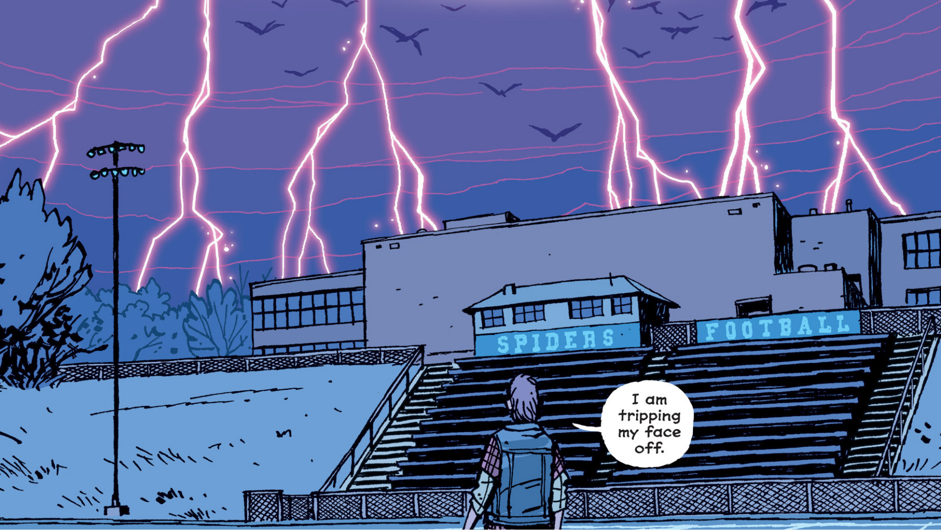 Download Dinosaur Comic Paper Girls HD Wallpaper by Cliff Chiang