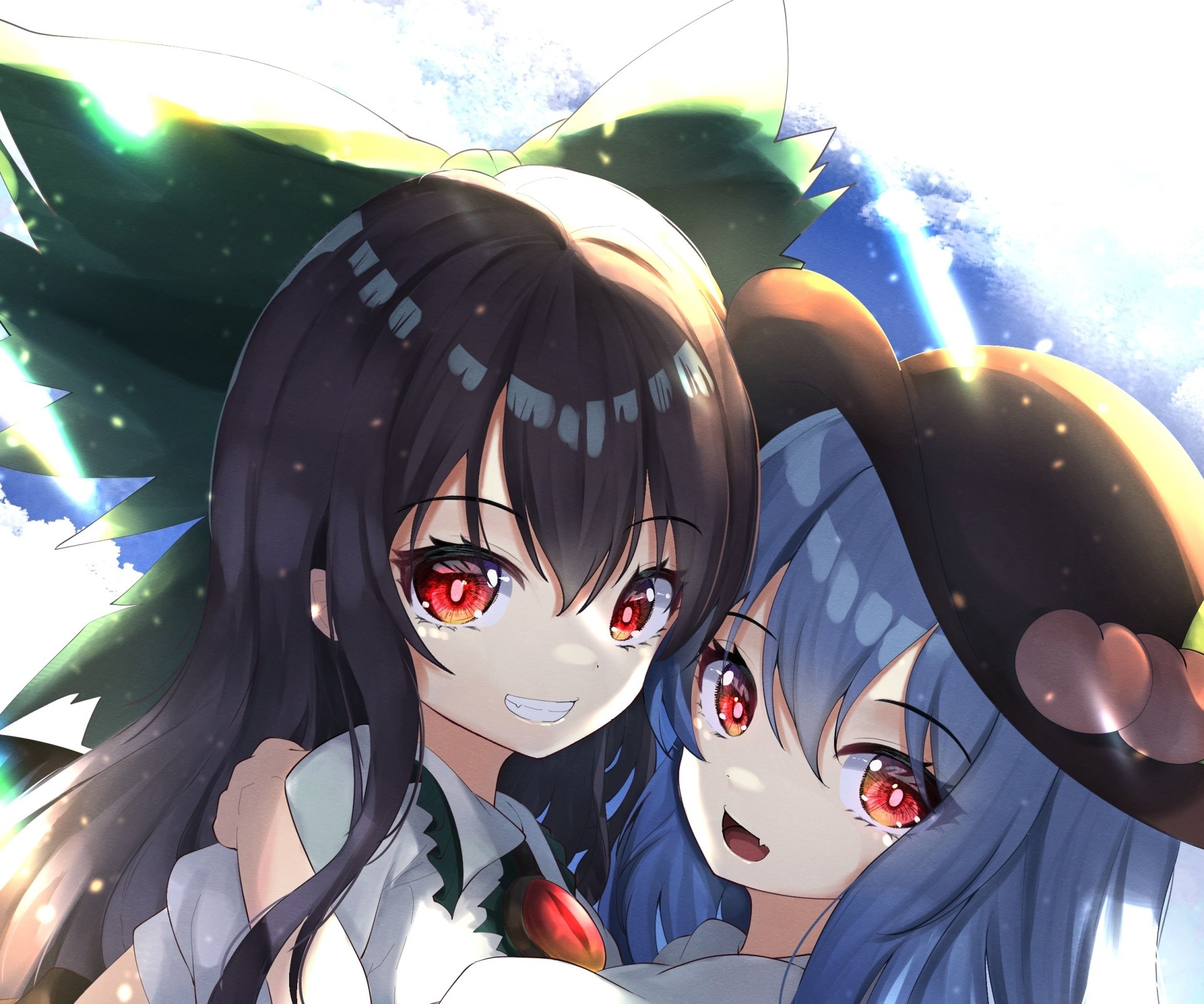 Download Utsuho Reiuji Tenshi Hinanai Anime Touhou HD Wallpaper