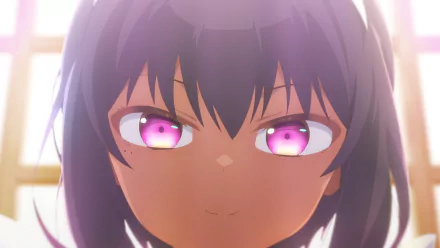 Close-up of Lilith from the anime My Recently Hired Maid Is Suspicious, featuring her vibrant purple eyes in this HD PC desktop wallpaper and background.
