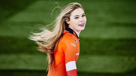 Dutch blonde Netherlands ice skating Jutta Leerdam Sports HD Desktop Wallpaper | Background Image