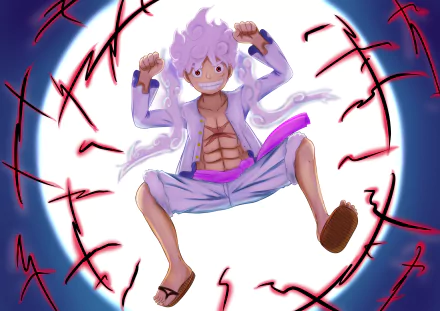 Gear 5 (One Piece) Monkey D. Luffy Anime One Piece HD Desktop Wallpaper | Background Image