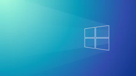 4K Ultra HD desktop wallpaper featuring a dark blue gradient background with the Windows 10 operating system logo, representing Microsoft technology and computing.