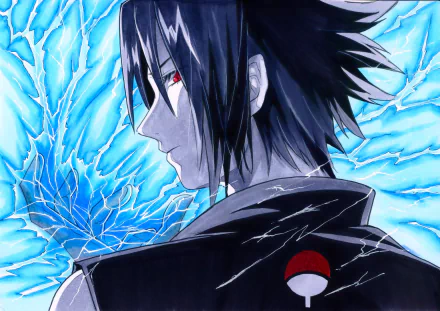 Sasuke Uchiha Chidori (Naruto) Anime Naruto HD Desktop Wallpaper | Background Image
