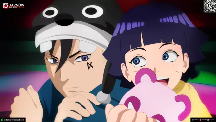  Himawari and Kawaki: bedtime