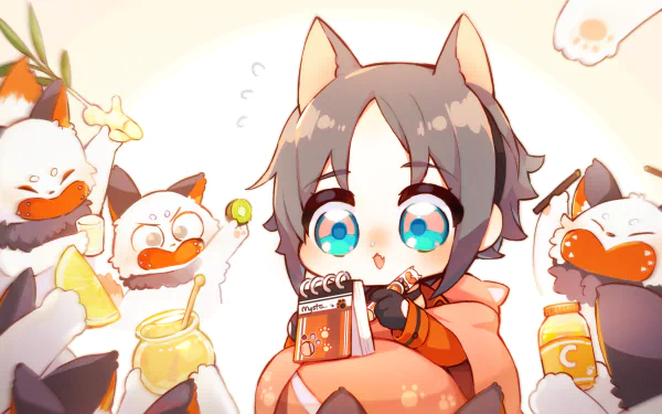 Luxiem Mysta Rias Anime Virtual Youtuber HD Desktop Wallpaper | Background Image