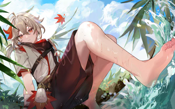 feet Kaedehara Kazuha (Genshin Impact) video game Genshin Impact HD Desktop Wallpaper | Background Image
