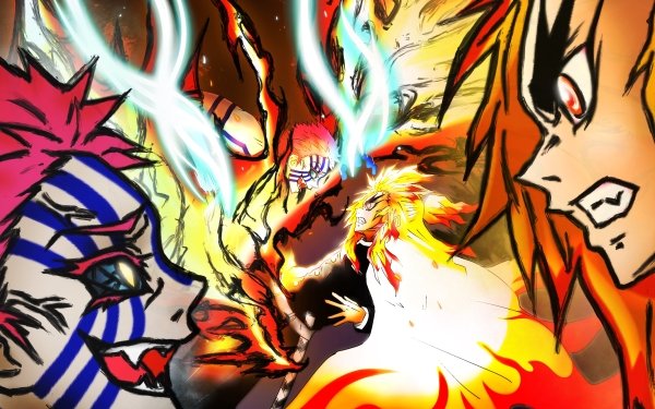 Anime Demon Slayer: Kimetsu no Yaiba Akaza Kyojuro Rengoku HD Wallpaper | Background Image