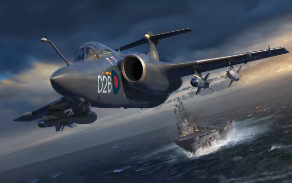 military jet fighter Blackburn Buccaneer HD Desktop Wallpaper | Background Image