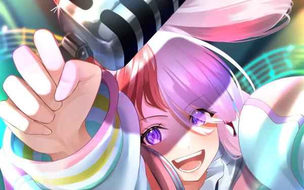 HD anime wallpaper featuring Uta from One Piece with vibrant colors and dynamic lighting, capturing her energetic and lively character.