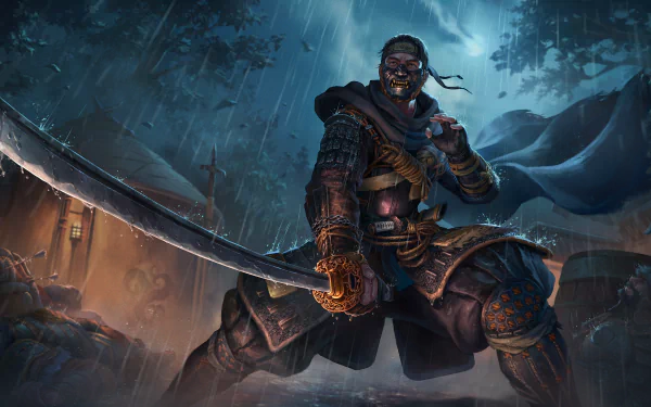 Jin Sakai samurai video game Ghost of Tsushima HD Desktop Wallpaper | Background Image