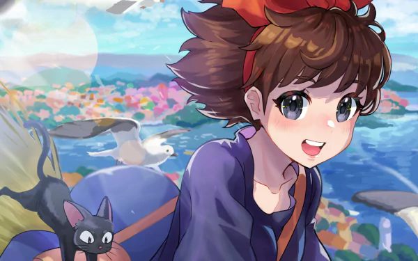 Kiki (Kiki's Delivery Service) Anime Kiki's Delivery Service HD Desktop Wallpaper | Background Image