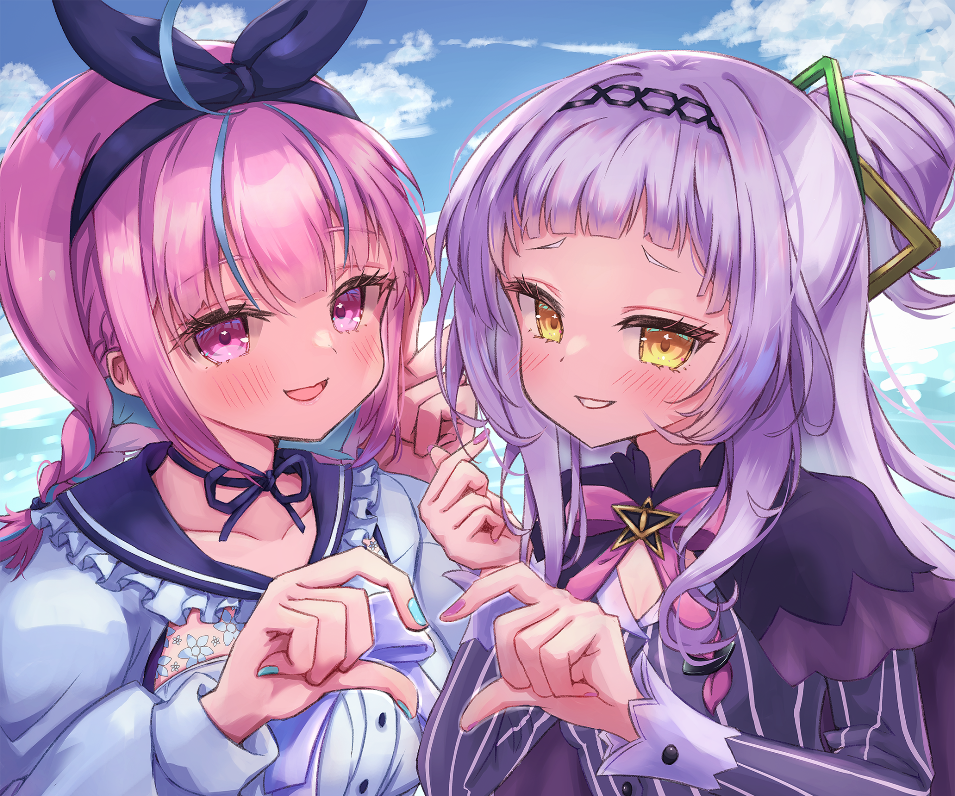 Download Hololive Murasaki Shion Minato Aqua Anime Virtual Youtuber HD Wallpaper