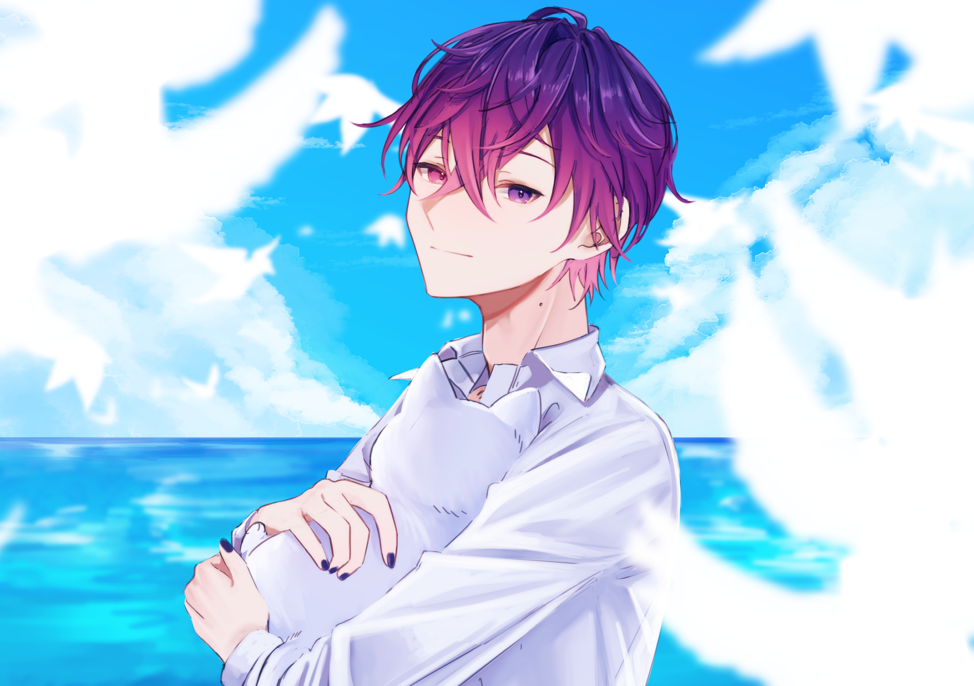 Download Noctyx Uki Violeta Anime Virtual Youtuber HD Wallpaper