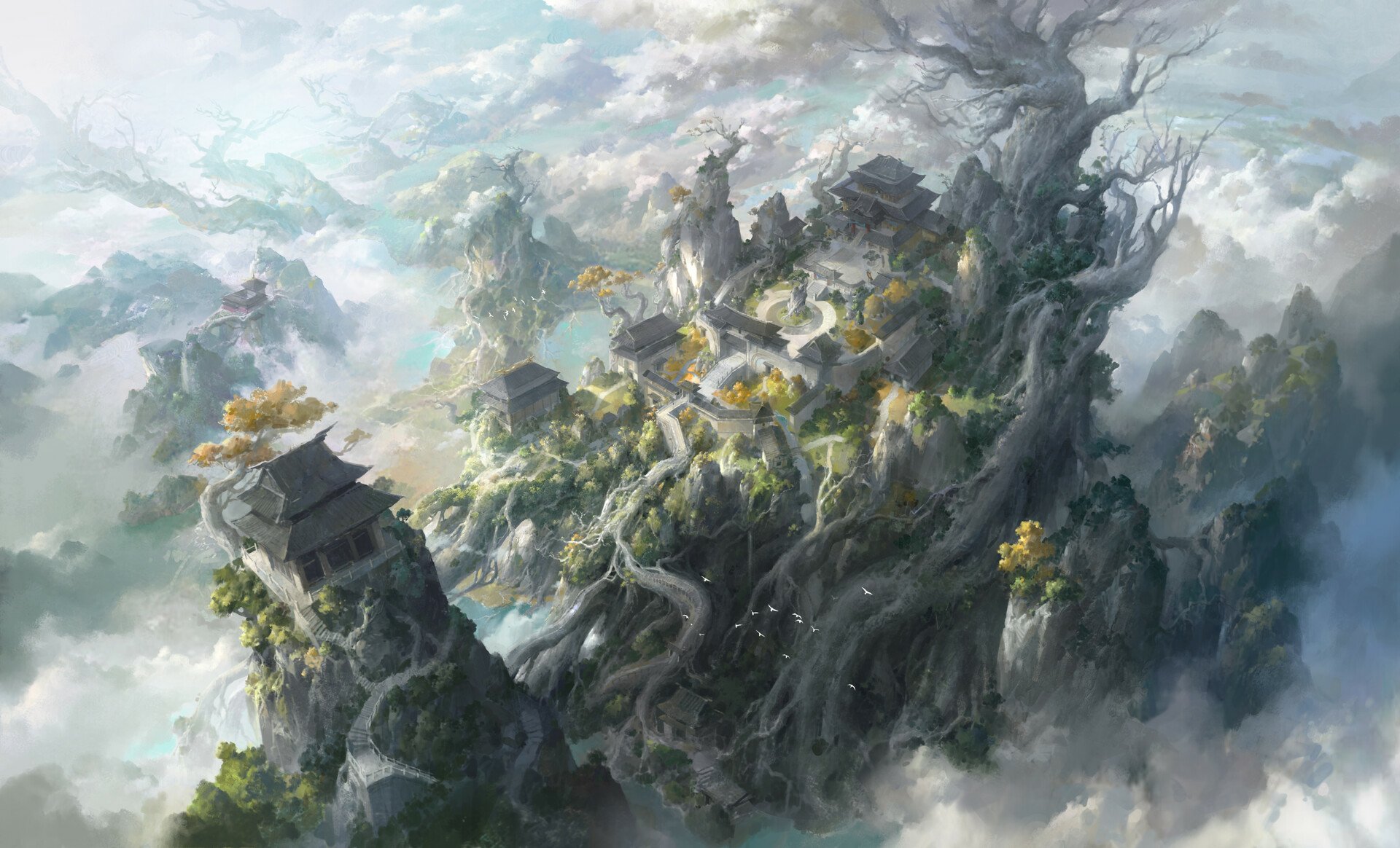 Download Fantasy City Fantasy City HD Wallpaper by 老 银