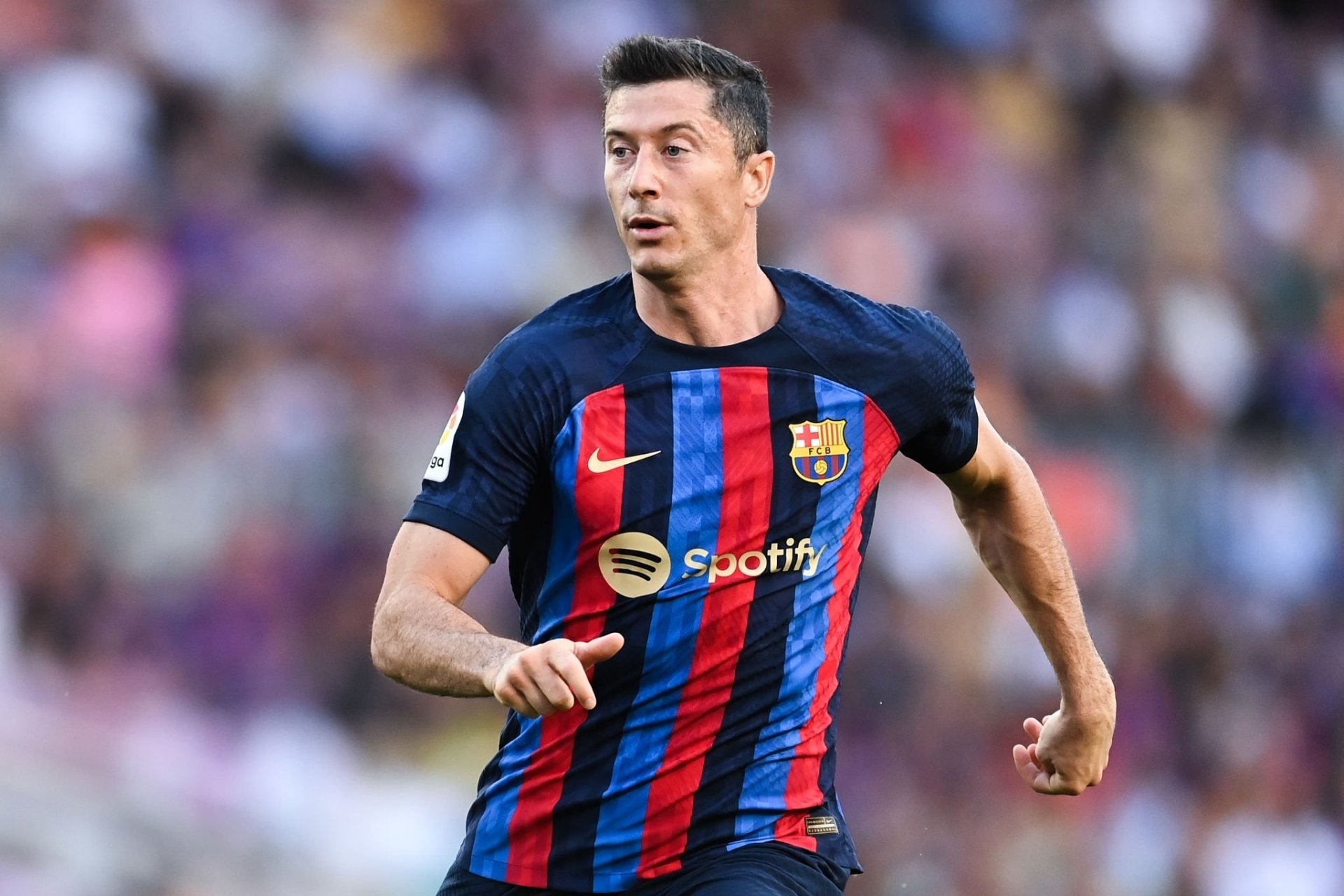 FC Barcelona Robert Lewandowski HD Wallpaper