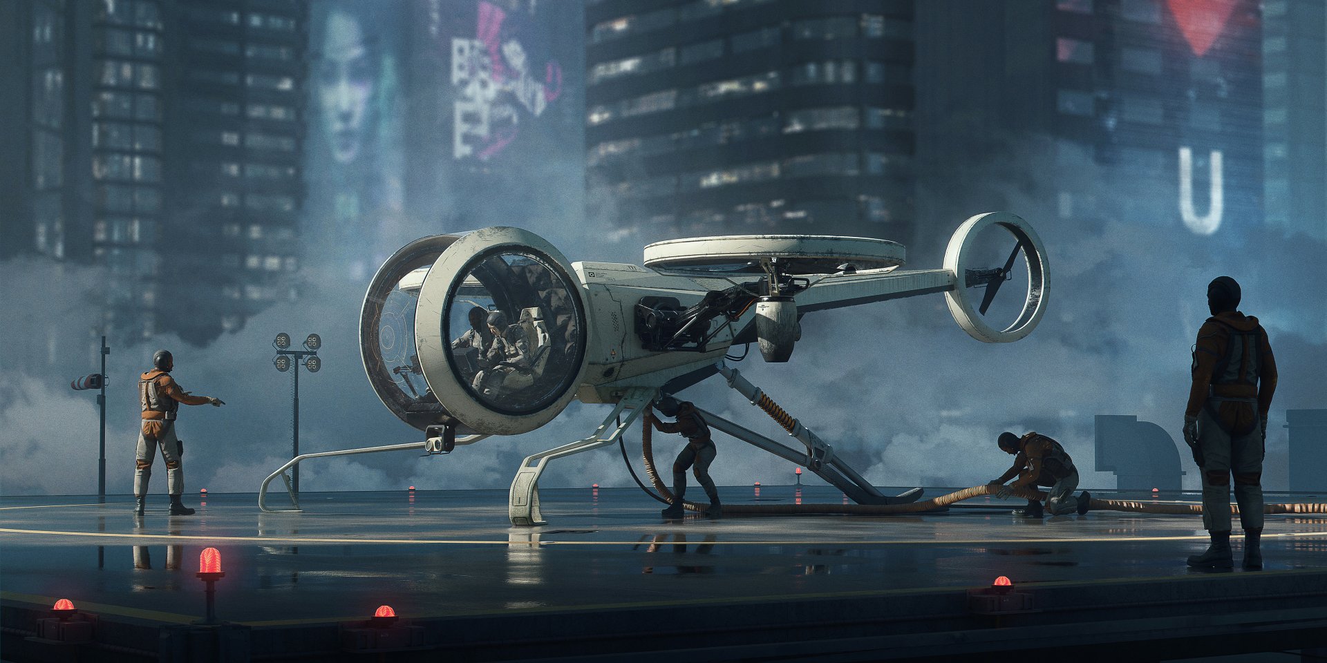 Download Sci Fi Vehicle HD Wallpaper by Nikita Pilyukshin