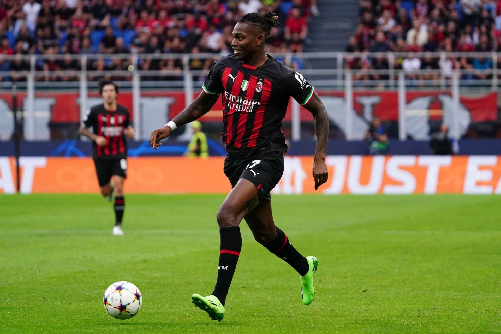 Download A.C. Milan Rafael Leão Sports HD Wallpaper