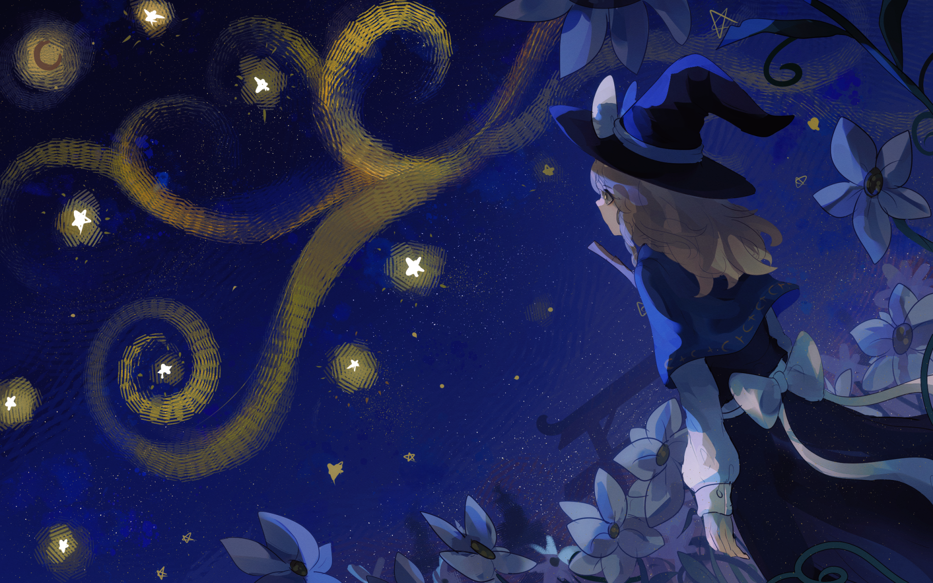 Download Marisa Kirisame Anime Touhou HD Wallpaper