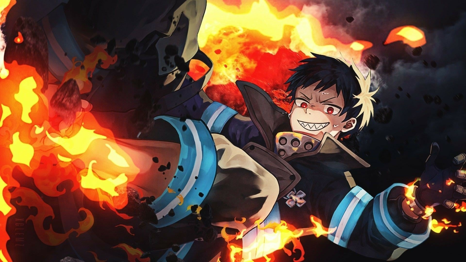 Download Shinra Kusakabe Anime Fire Force HD Wallpaper