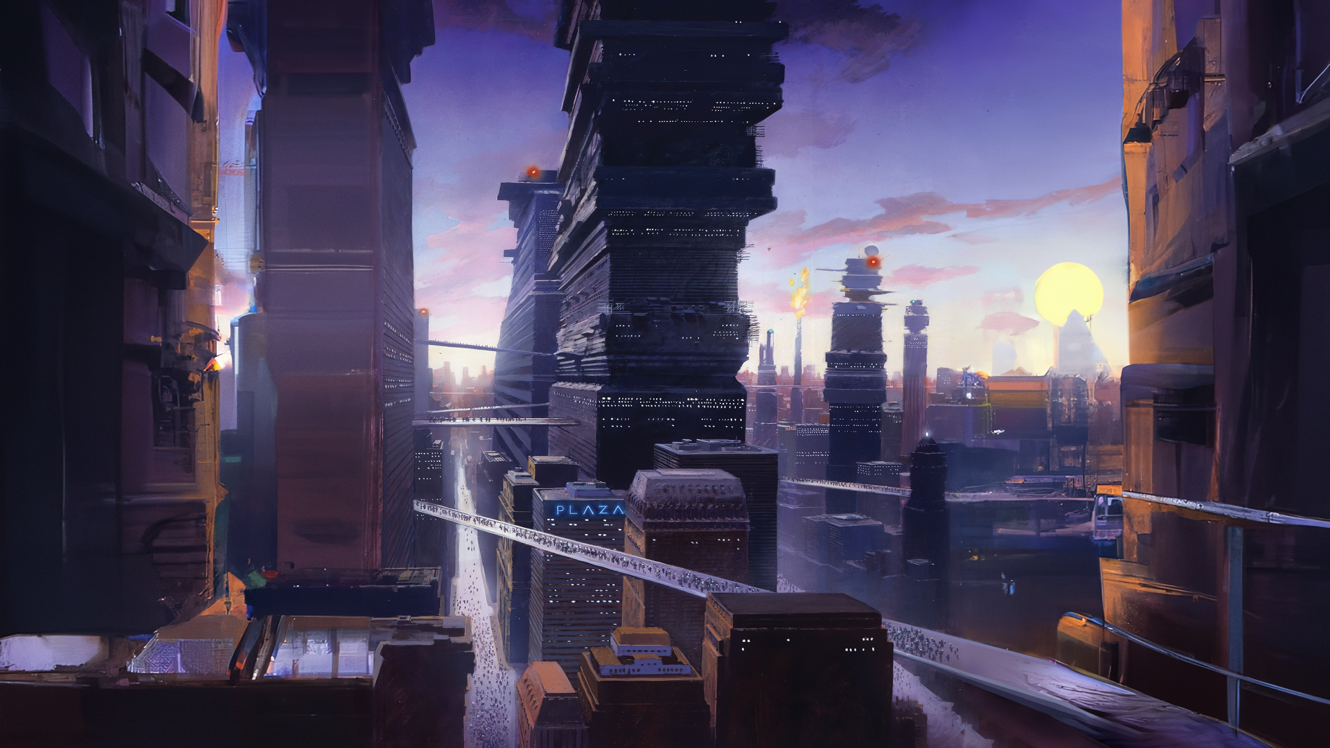 Neon Horizon - 4K Ultra HD Sci-Fi Cityscape by John Harris | 3840x2160 ...