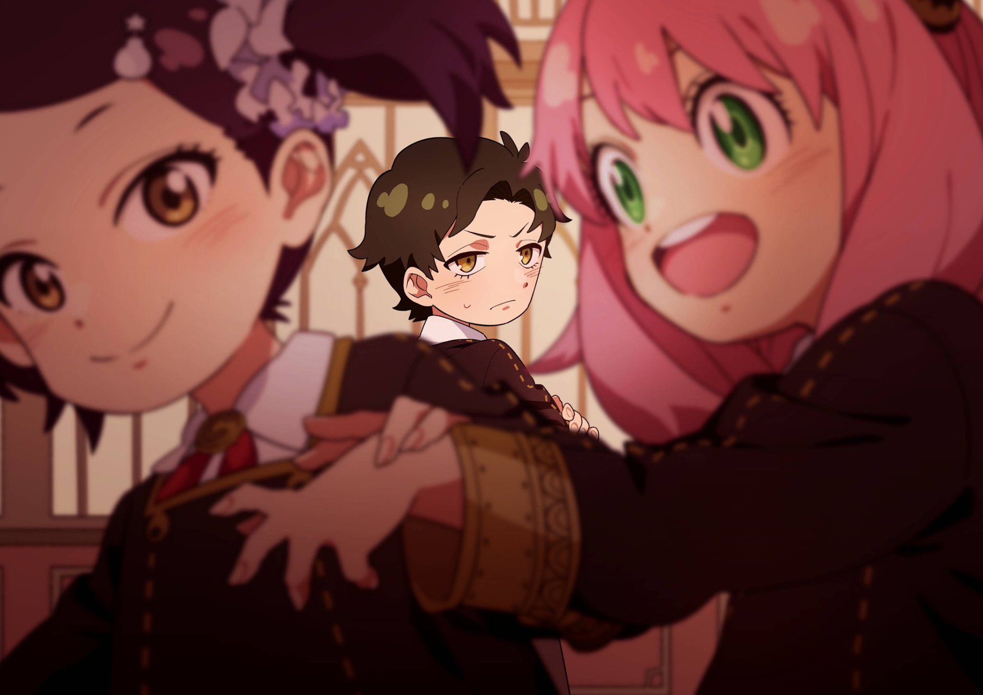 Download Anya Forger Damian Desmond Becky Blackbell Anime Spy X Family HD Wallpaper by インターネットお絵かきうに