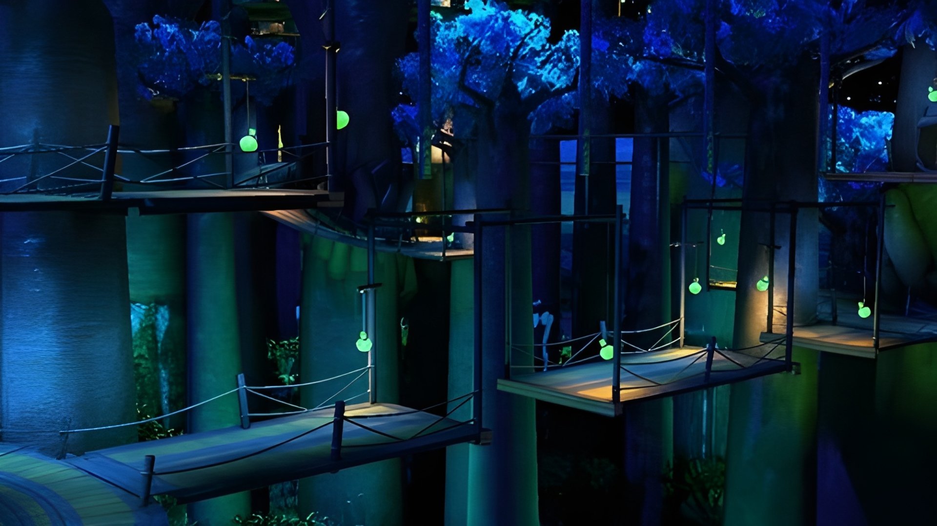 Download Blue Light Bulb Treehouse Night Sega Video Game Sonic Unleashed HD Wallpaper