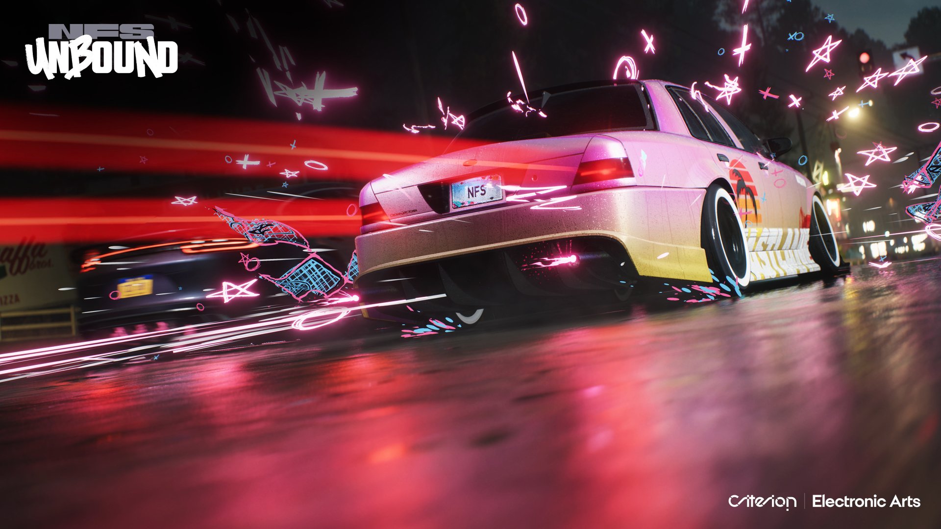 Racing game desktop wallpaper with high-definition graphics from Need for Speed Unbound.