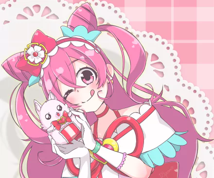 Nagomi Yui Cure Precious Anime Delicious Party Precure HD Desktop Wallpaper | Background Image