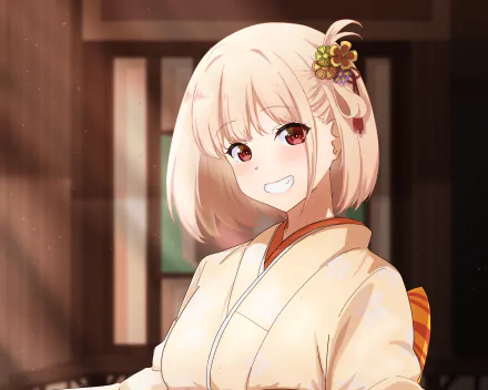 Chisato Nishikigi Anime Lycoris Recoil HD Desktop Wallpaper | Background Image