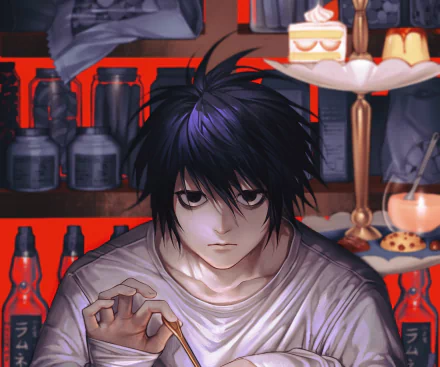 L (Death Note) Anime Death Note HD Desktop Wallpaper | Background Image