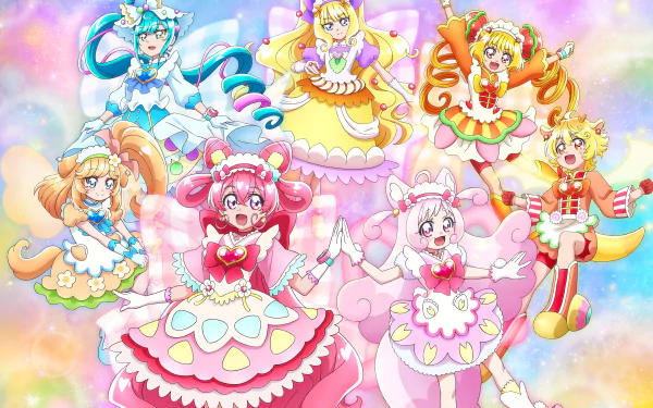 Anime Delicious Party Precure HD Desktop Wallpaper | Background Image